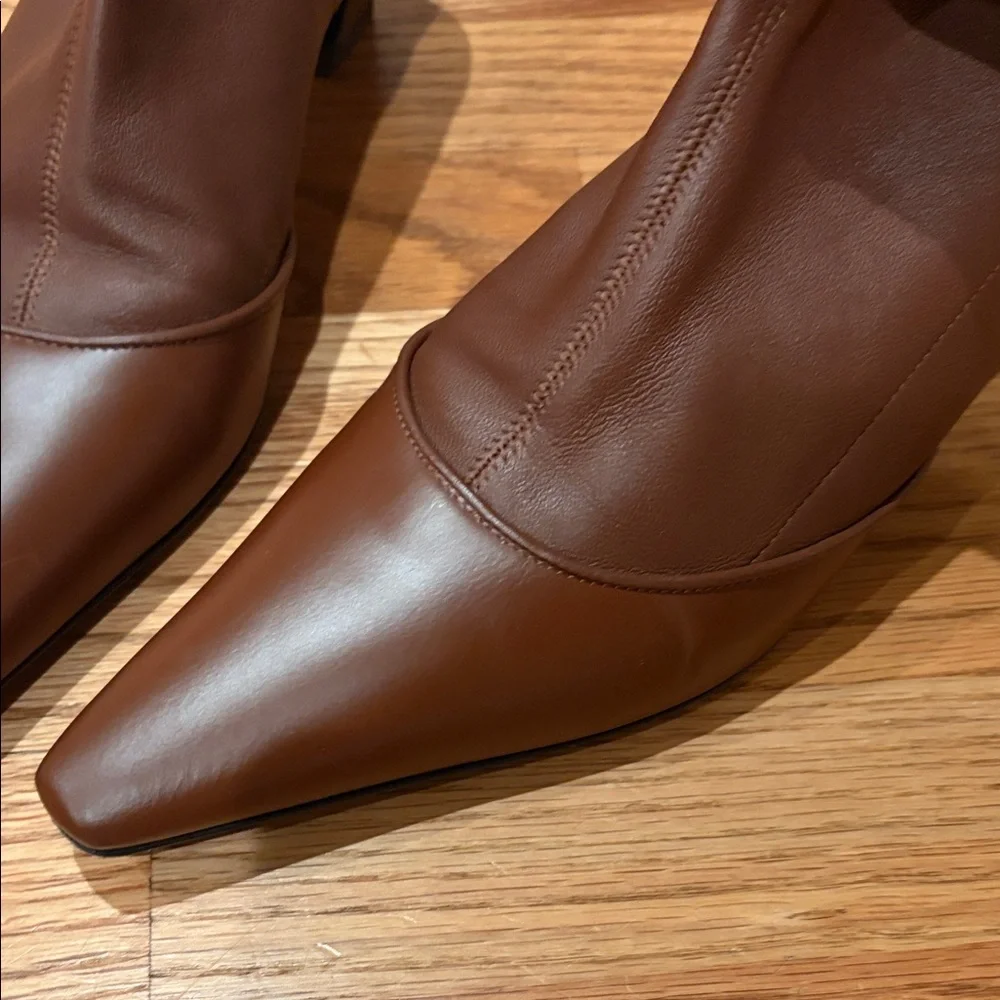 Acne Dark Brown Ankle Boots - Picture 4 of 7